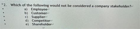 which of the following are not considered to be suppliers